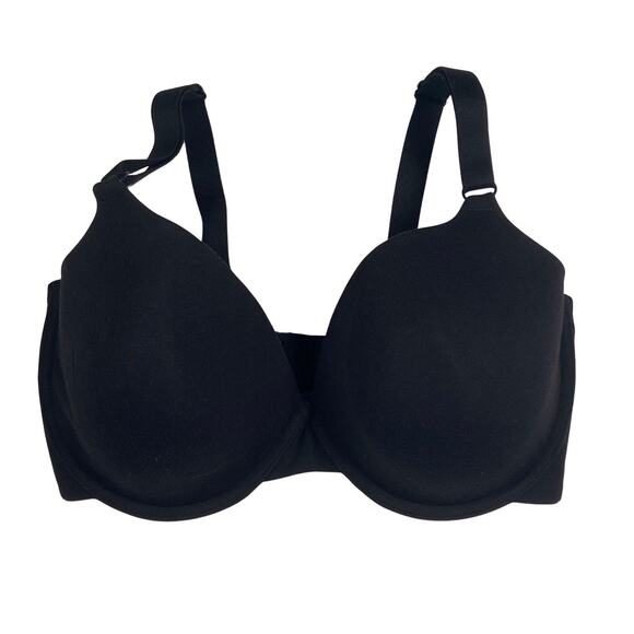 FRUIT OF THE LOOM Black Super Soft Underwire Basic Comfort Bra / Size 36DD - Picture 1 of 4